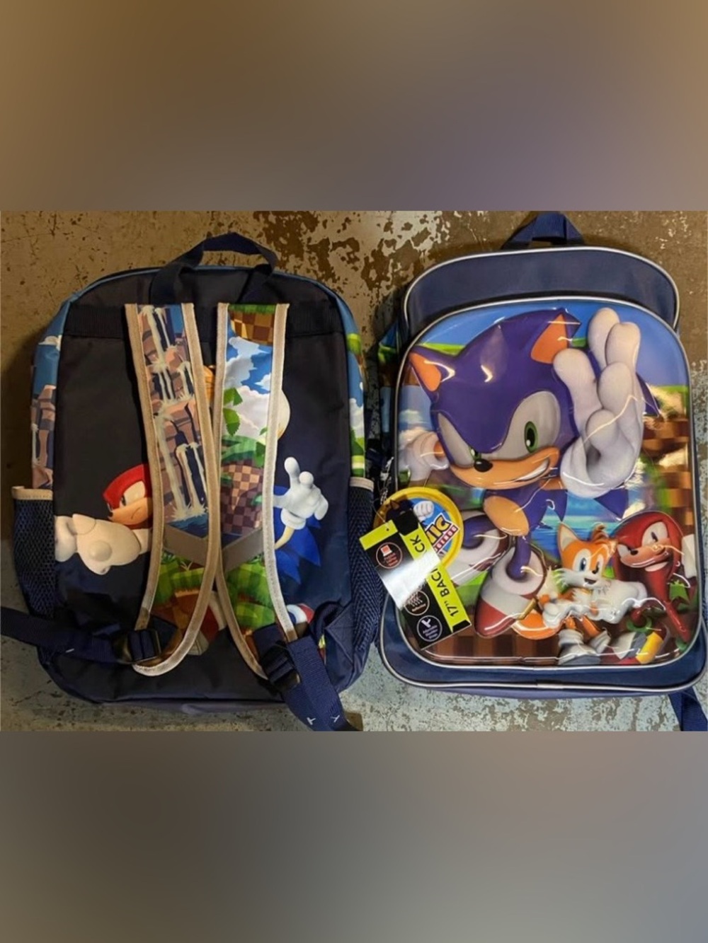 Sonic the Hedgehog Kids Blue Backpack - Licensed Character Bag